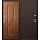 Дверь металлическая Аргус-тепло, дуб темный, 960*2060, левая